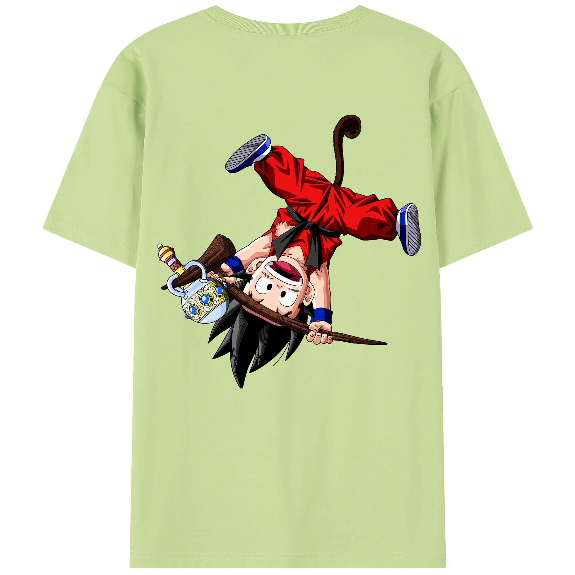 （画像用） ドラゴンボール 孫悟空（そん ごくう）Son Goku カカロット DRAGON BALL Kakarotto 綿100％半袖Tシャツ（背面プリント）